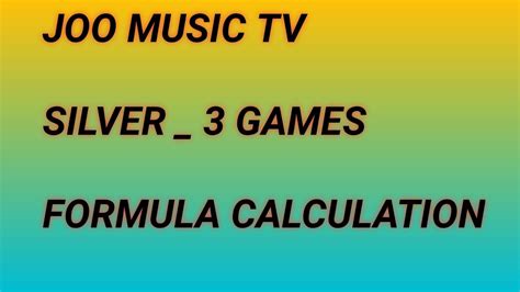 joo music silver 3 tandola|Silver 3 Joo Music Game .